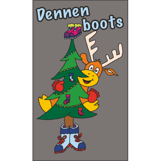 IJVO tshirt L.Graphite met opdruk Dennenboots IJVO tshirt L.Graphite met opdruk Dennenboots