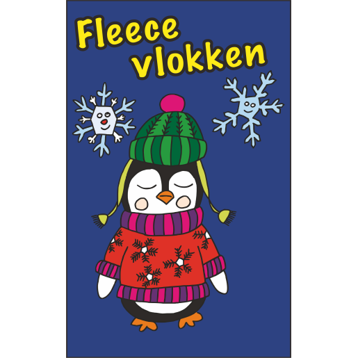 IJVO tshirt Royal Blue met opdruk Fleece Vlokken IJVO tshirt Royal Blue met opdruk Fleece Vlokken