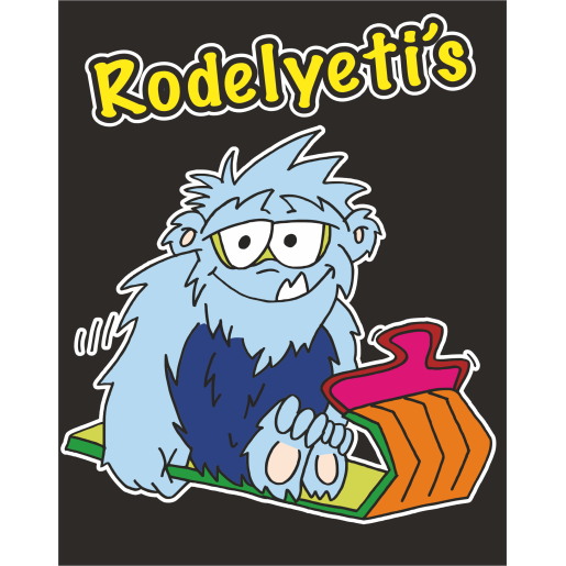 IJVO tshirt  zwart met opdruk Rodelyetti's