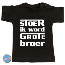 Baby T Shirt Stoer ik word grote broer