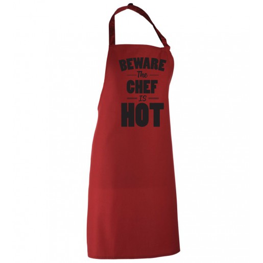 Schort "Beware the chef is hot"