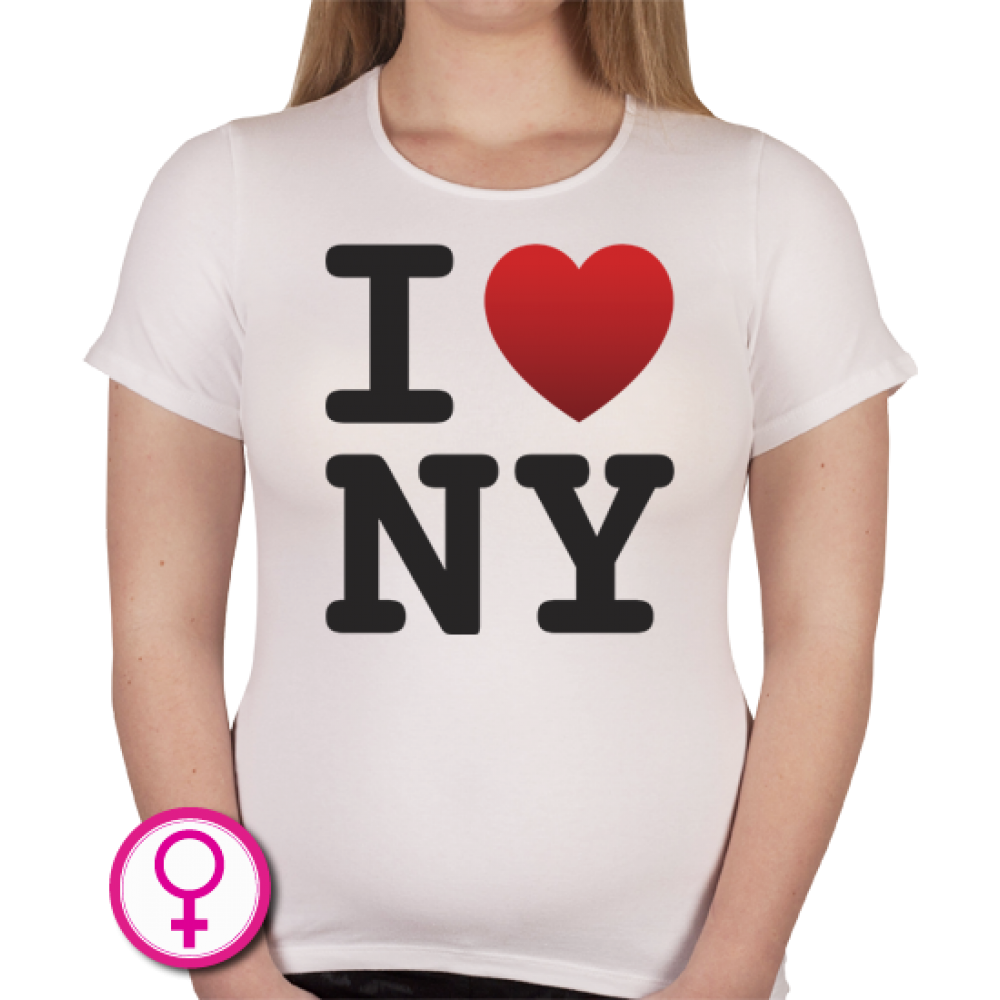 Boek Vrijwillig Doe voorzichtig Dames T-shirt I love NY (New York)