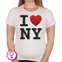 Dames T-shirt I love NY (New York)