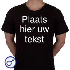 Heren T-shirt met eigen tekst