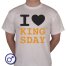 Heren T-shirt I love Kingsday
