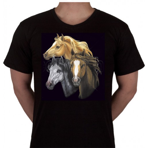 No 1. Amerika Import Tshirt "Drie Paarden"
