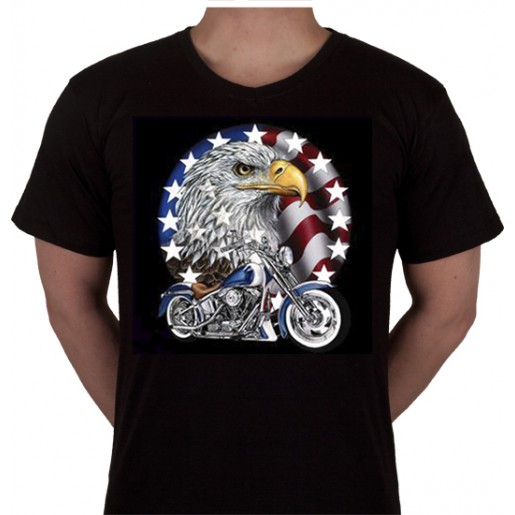 No 50. Amerika Import Tshirt "Arend met Motor"