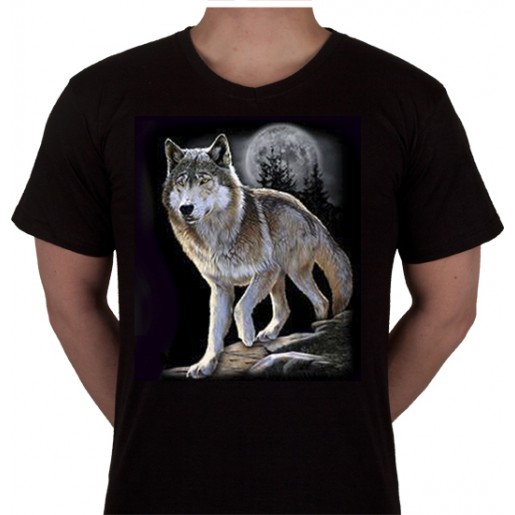 No 56. Amerika Import Tshirt "Grijze Wolf"