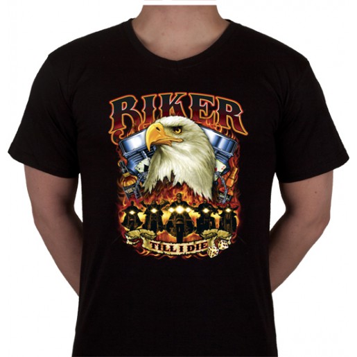 No 22. Amerika Import Tshirt "Biker till I die"